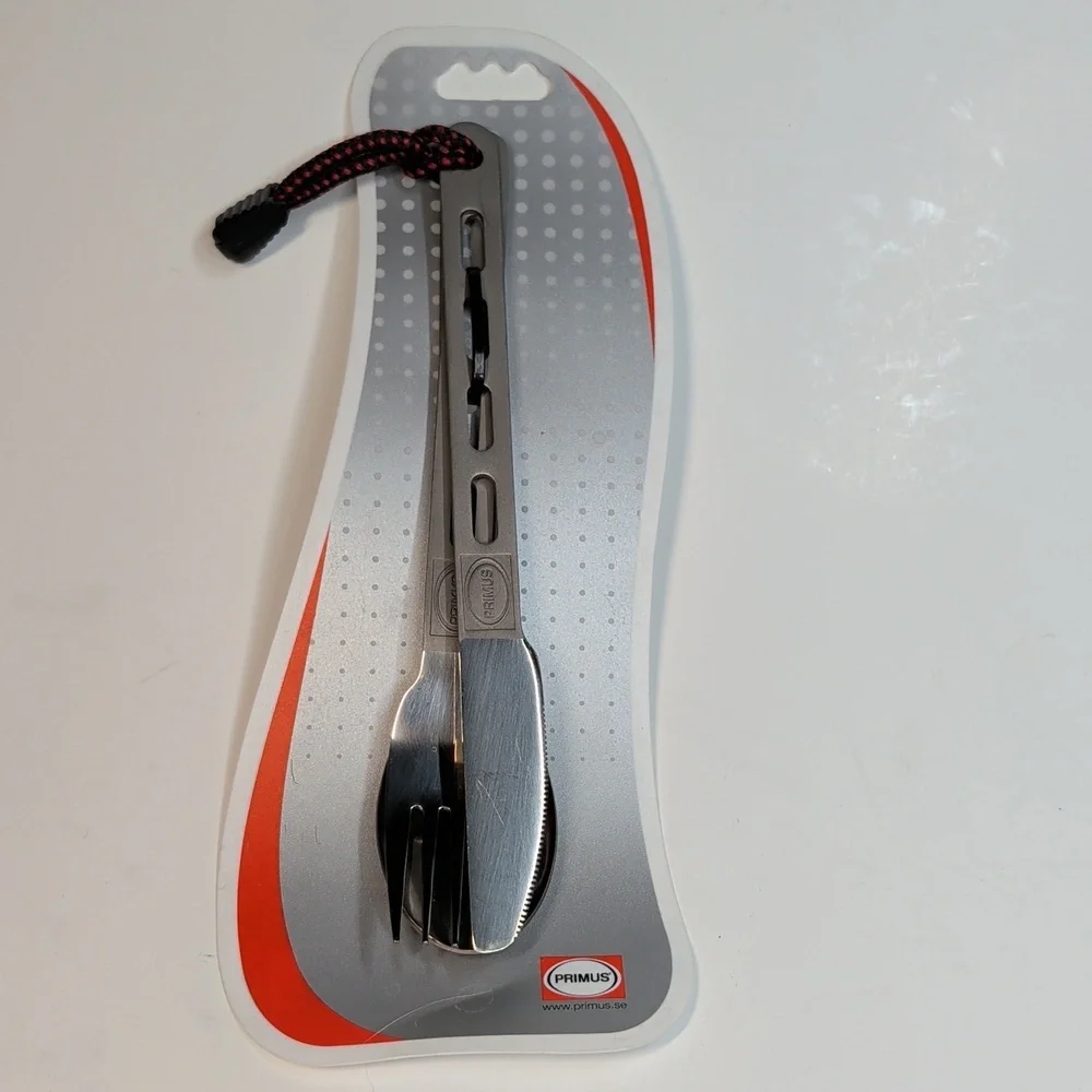 Primus Titanium Cutlery Kit NEW Ultralight Backpacking Camping  X3 1.5 oz - Picture 2 of 4